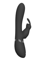 Load image into Gallery viewer, Vive Taka Rechargeable Silicone Inflatable and Vibrating Rabbit Vibrator - Black