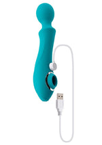 Load image into Gallery viewer, Wanderful Sucker Rechargeable Silicone Bodywand and Clitoral Stimulator