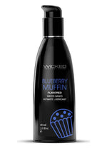 Load image into Gallery viewer, Wicked Aqua Water Based Flavored Lubricant Blueberry Muffin - 2oz