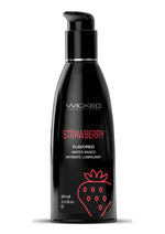 Load image into Gallery viewer, Wicked Aqua Water Based Flavored Lubricant Strawberry - 2oz