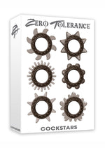 Load image into Gallery viewer, Zero Tolerance Cockstars Cock Ring Kit - Smoke - 6 Piece Kit