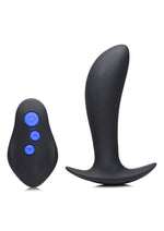 Load image into Gallery viewer, Zeus Pro-Shocker 8x Vibrating and E-Stim Silicone Rechargeable Prostate Plug with Remote Control - Black