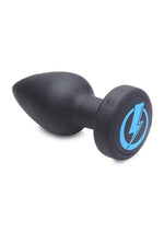Load image into Gallery viewer, Zeus Vibrating and E-Stim Silicone Rechargeable Anal Plug with Remote Control - Black