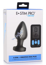 Load image into Gallery viewer, Zeus Vibrating and E-Stim Silicone Rechargeable Anal Plug with Remote Control - Black