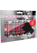 Load image into Gallery viewer, Peekaboo Pasties Schoolgirl X (red plaid and black).