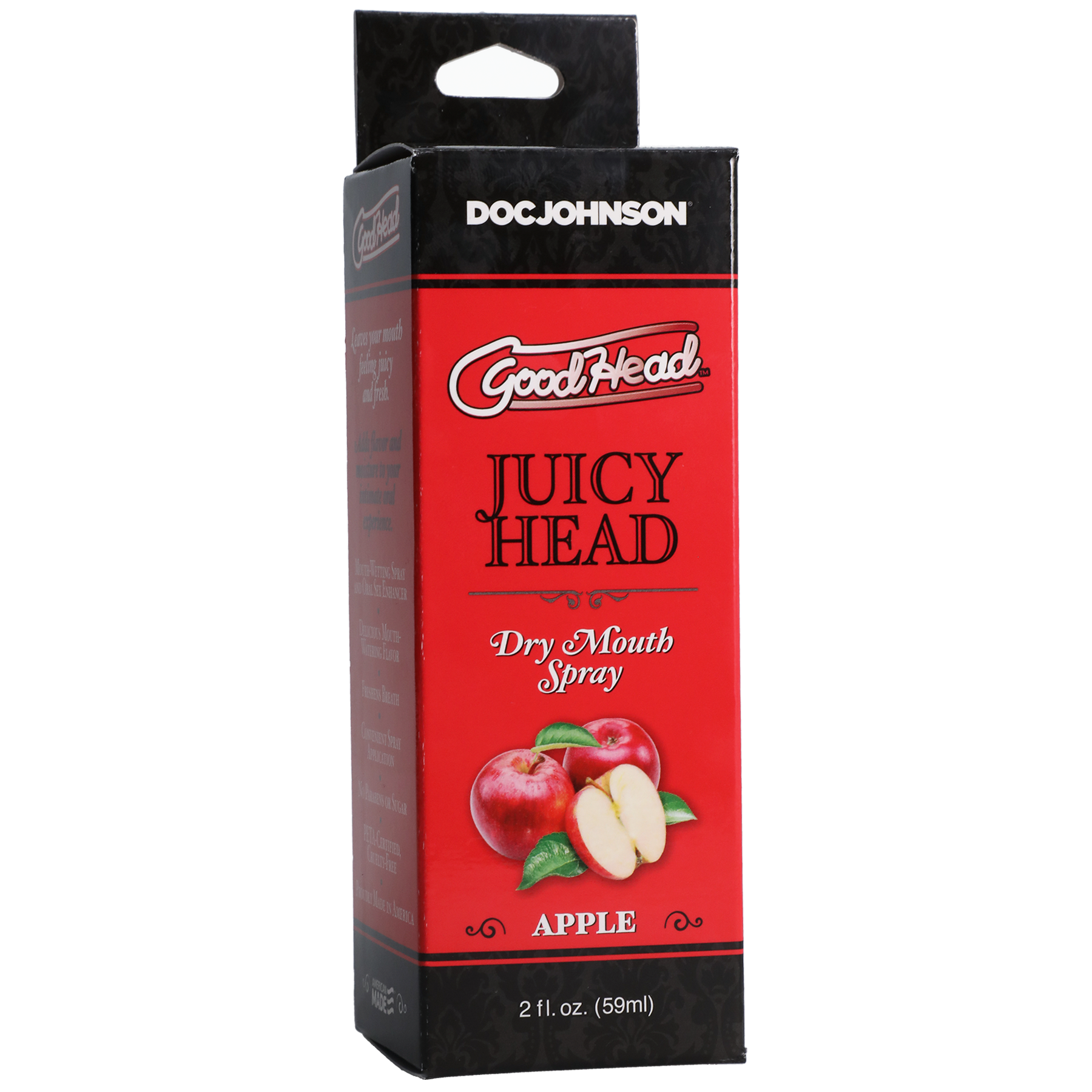 Photo of the package for the GoodHead Juicy Head from Doc Johnson (apple).
