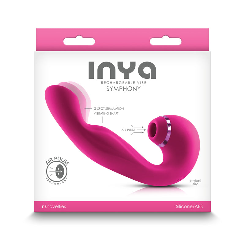 Photo of the front of the box for the Inya Symphony from NS Novelties (pink).
