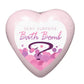 Heart shaped bath bomb with a surprise toy inside.