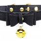 Black Kitty Cat Collar w/ Gold Bell.