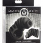 Master Series Dark Chamber Silicone Chastity Cage in package.