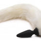 Photo of the white fox tail and anal plug combo.