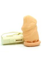 Load image into Gallery viewer, 2-Inch Latex Multi Speed Vibrating Penis Extension Sleeve - Vanilla

