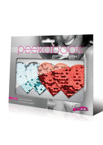 Load image into Gallery viewer, 2-Way Sequin Hearts - Black/Purple
