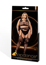 Load image into Gallery viewer, 2pc Crop Top and Garter Hose
