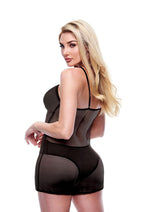 Load image into Gallery viewer, 2pc Eco Chemise and Panty - Black - Large/Small - Set
