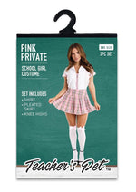 Load image into Gallery viewer, 3 Pc Pink Private Schoolgirl Costume
