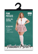 Load image into Gallery viewer, 3 Pc Pink Private Schoolgirl Costume
