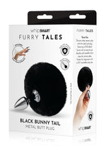 Load image into Gallery viewer, 3fluffy Bunny Metal Plug W/ Black Tail - Black
