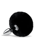 Load image into Gallery viewer, 3fluffy Bunny Metal Plug W/ Black Tail - Black

