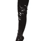 3in. Black Thigh High Boot - Black - Size 11