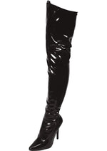 Load image into Gallery viewer, 3in. Black Thigh High Boot - Black - Size 6
