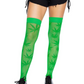 Leg Avenue green 420 net thigh high stockings.