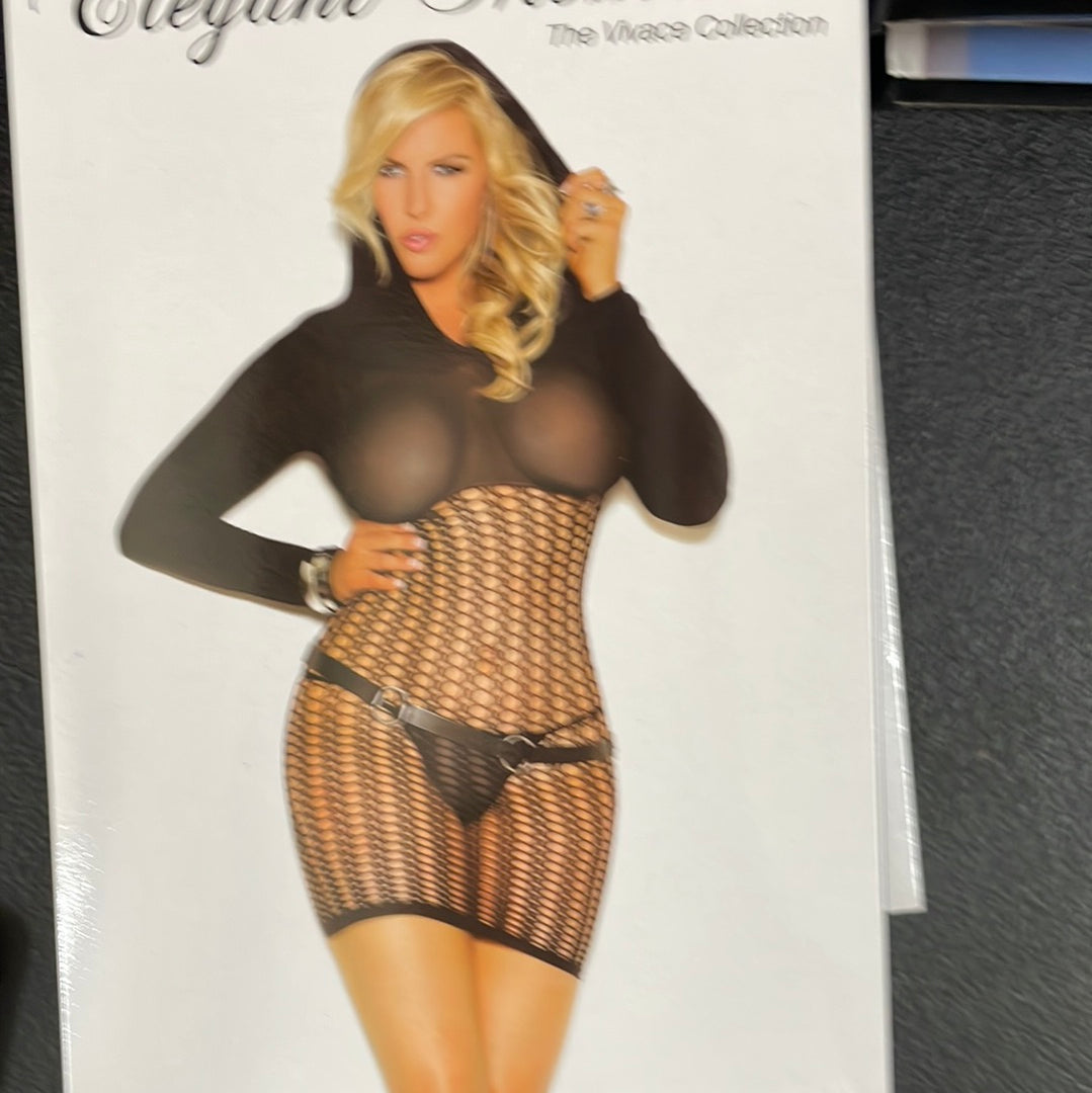 Crochet Mini Dress w/ Hood