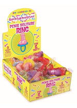 Load image into Gallery viewer, Candyprints Penis Solitaire Suckers Ring Counter Display Assorted Flavors (30 per display)