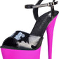 6in. Black and Pink UV Sandal with Strap - Black/Pink - Size 10