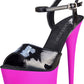 6in. Black and Pink UV Sandal with Strap - Black/Pink - Size 13