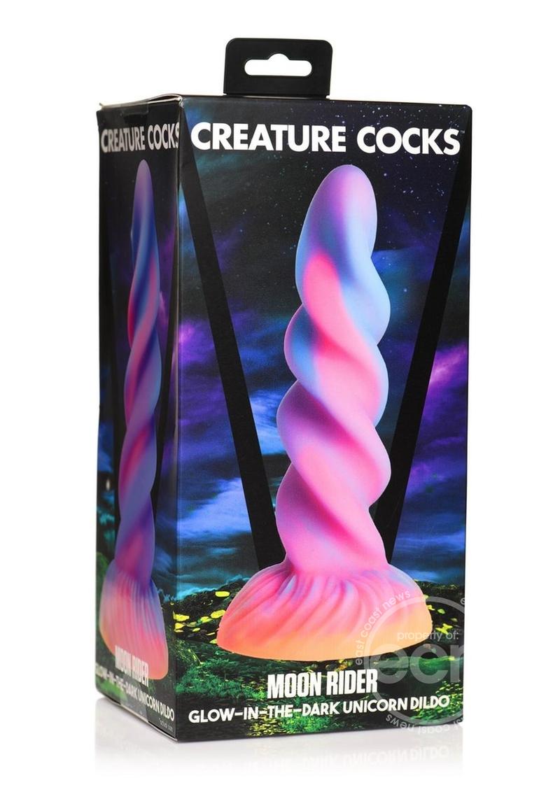 Creature Cocks Moon Rider Glow In The Dark Unicorn Silicone Dildo