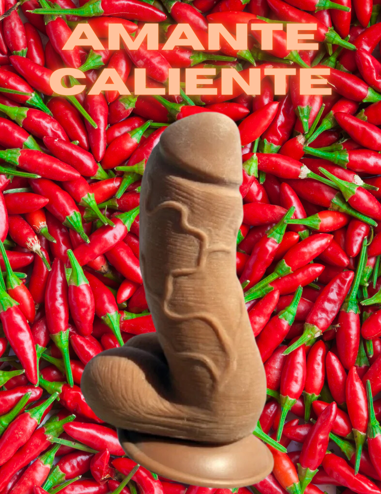 Ad for the Skinsations Amante Caliente Dildo from Hott Products.