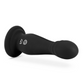 Side view of the Impressions Amsterdam Vibrator from Blush (black) shows its ribbed G-spot stimulating head.