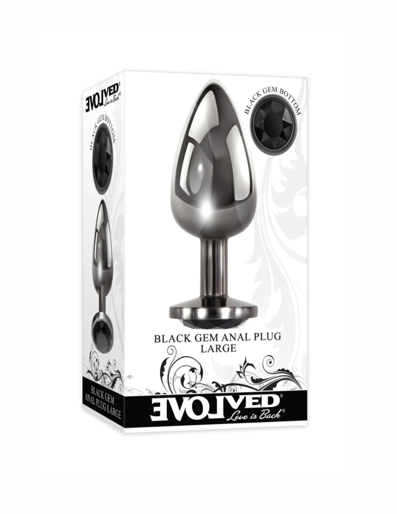 Evolved Black Gem Anal Plug in its box (large) from Evolved.