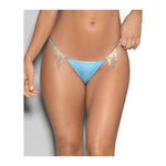 Load image into Gallery viewer, Blue Crystal Black Light Dancewear Jeweled Bottom w/Rouching - OS