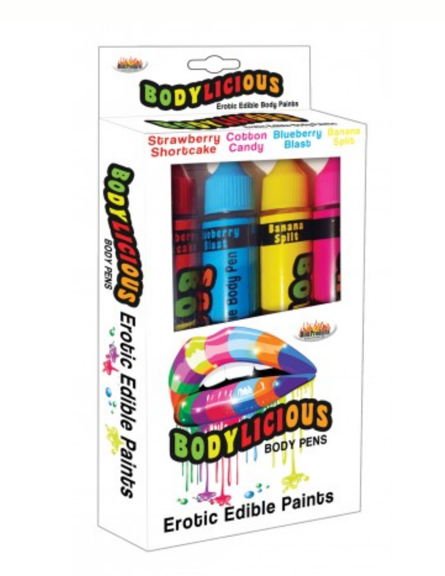 Bodylicious Erotic Edible Paints in their box.