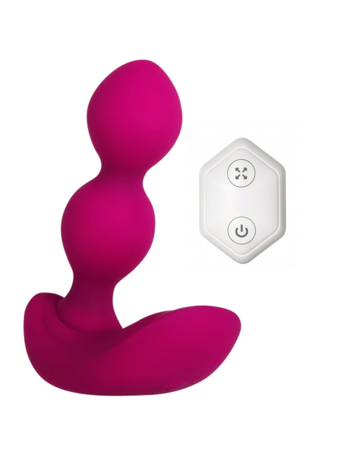 Front angle view of the Bubble Butt Silicone Inflatable Rechargeable Anal Plug w/ Remote Control from Zero Tolerance.