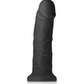 Full view of the Colours Girth Dildo (7in, black) from NS Novelties shows its realistic design.