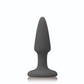 Front view of the Colours Pleasure Plug Mini from NS Novelties (black) shows its small size and wide base.