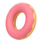 Close-up of the Naughty Bits Dickin Doughnuts Cock Ring (pink), from CalExotics shows its sprinkle design.