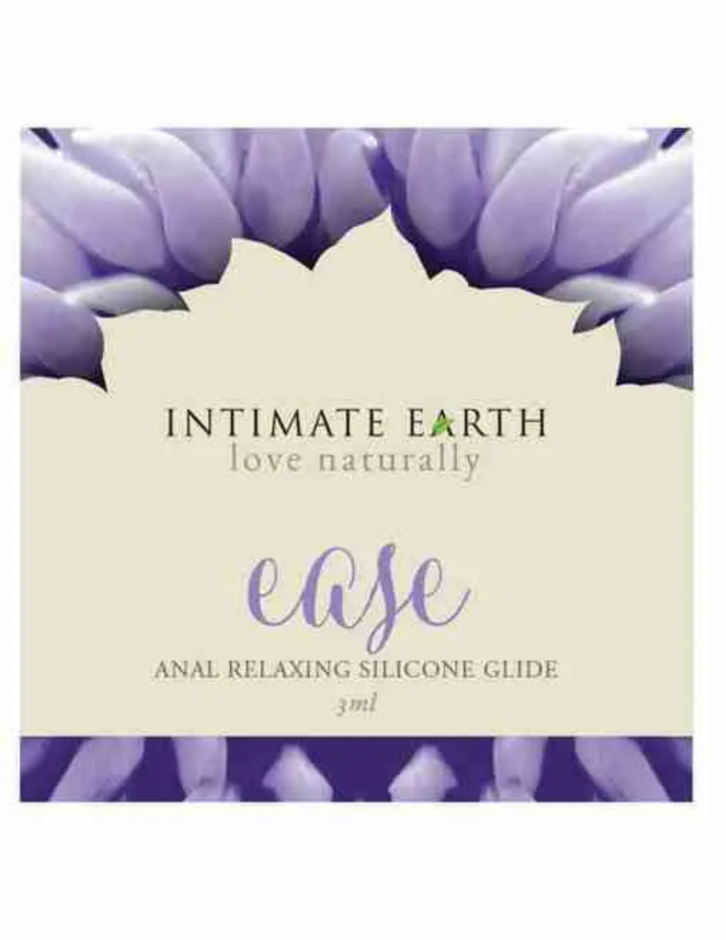 Intimate Earth Ease Relaxing Anal Silicone Glide Lubricant sample size.