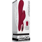 Inflatable Bunny Rechargeable Silicone Dual Stimulating Vibrator - Burgundy