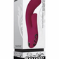 Red Dream Rechargeable Silicone Dual Stimulating Vibrator - Burgundy