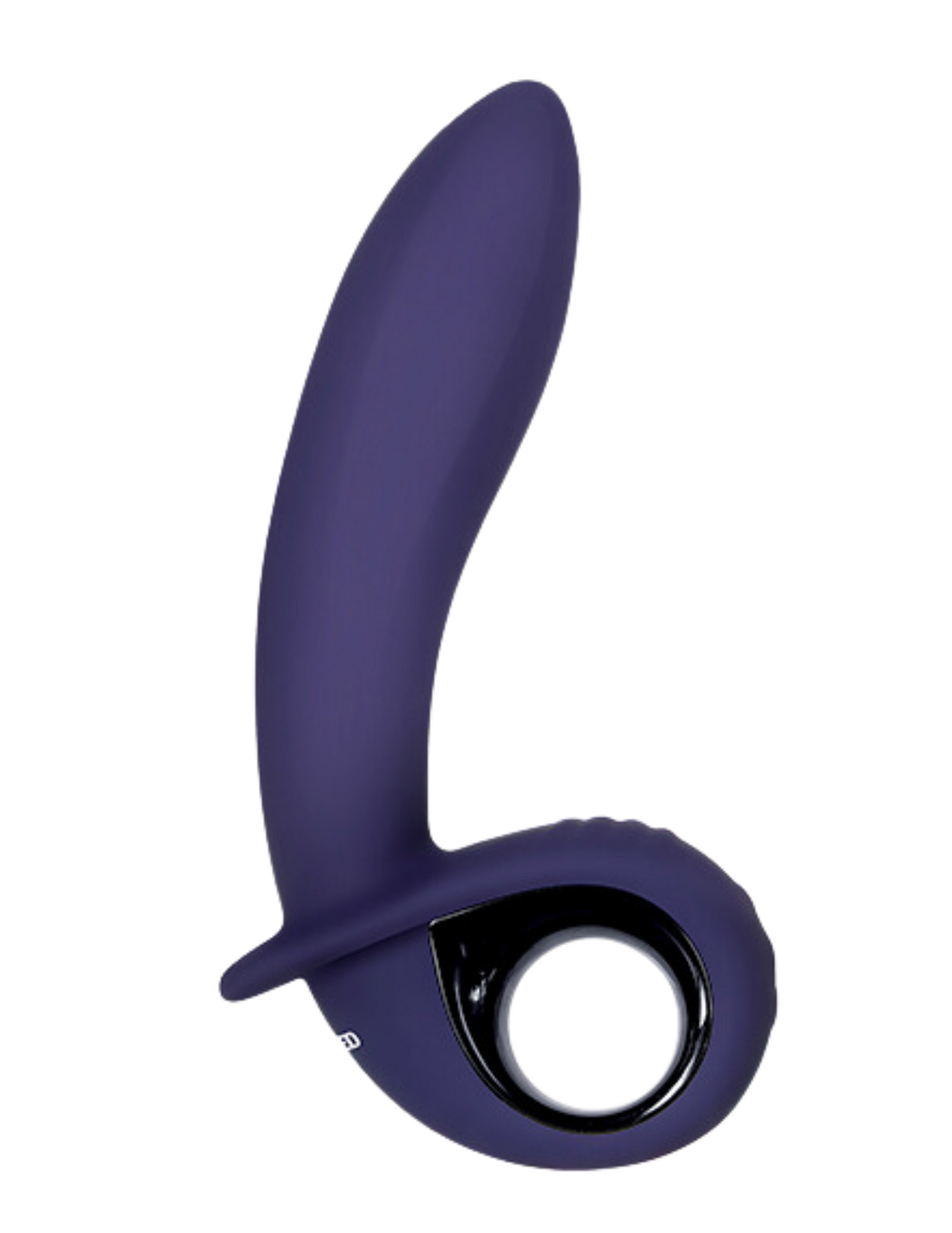 Photo shows a side view of the Inflatable G from Evolved Novelties (deflated) to show the difference in size of the top portion.