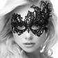 Photo of a model wearing the Royal style Lace Eye Mask from Ouch! by Shots America.