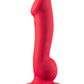 Photo shows the Impressions Las Vegas Vibrator from Blush (crimson) up-right highlighting its natural shape.