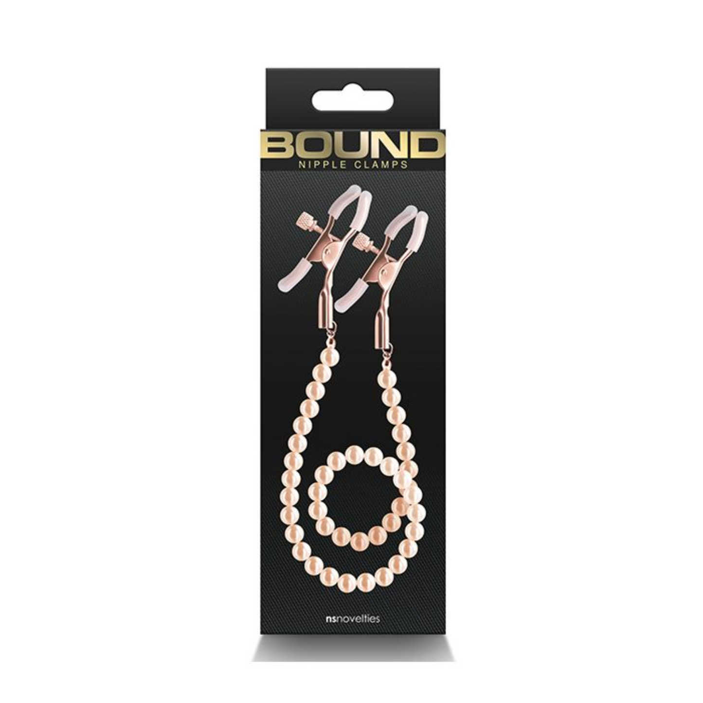 NS Novelties - Bound Nipple Clamps - Style DC1 - Rose Gold, Pink