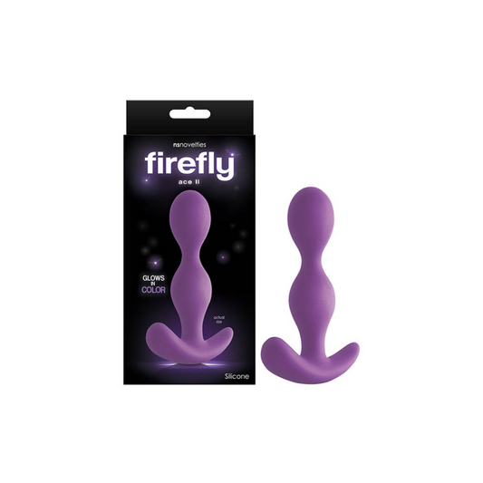 Firefly - Ace II Silicone Butt Plug Glow In The Dark - Purple