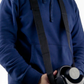 Photo shows how the Keon Neck Strap Accessory by KiiRoo is worn.