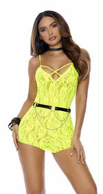 Load image into Gallery viewer, Neon Lace Romper